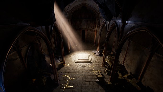 The beam of light